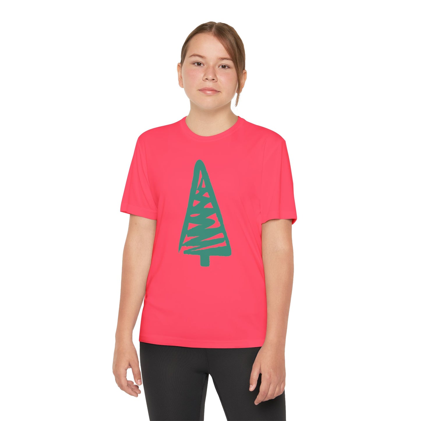 Youth Holiday Tree Tee - Fun & Festive Design for Kids