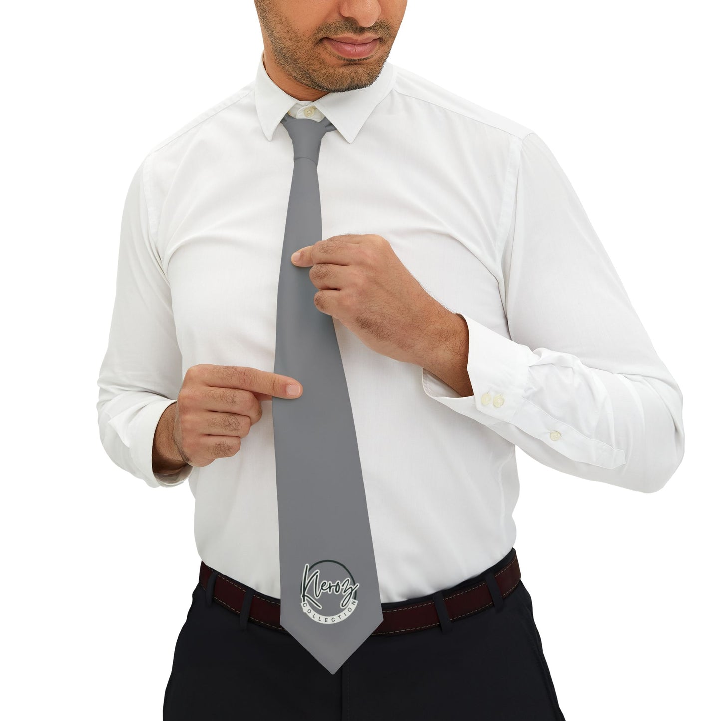 Sleek Gray Necktie – Stylish Accessory for Formal Occasions