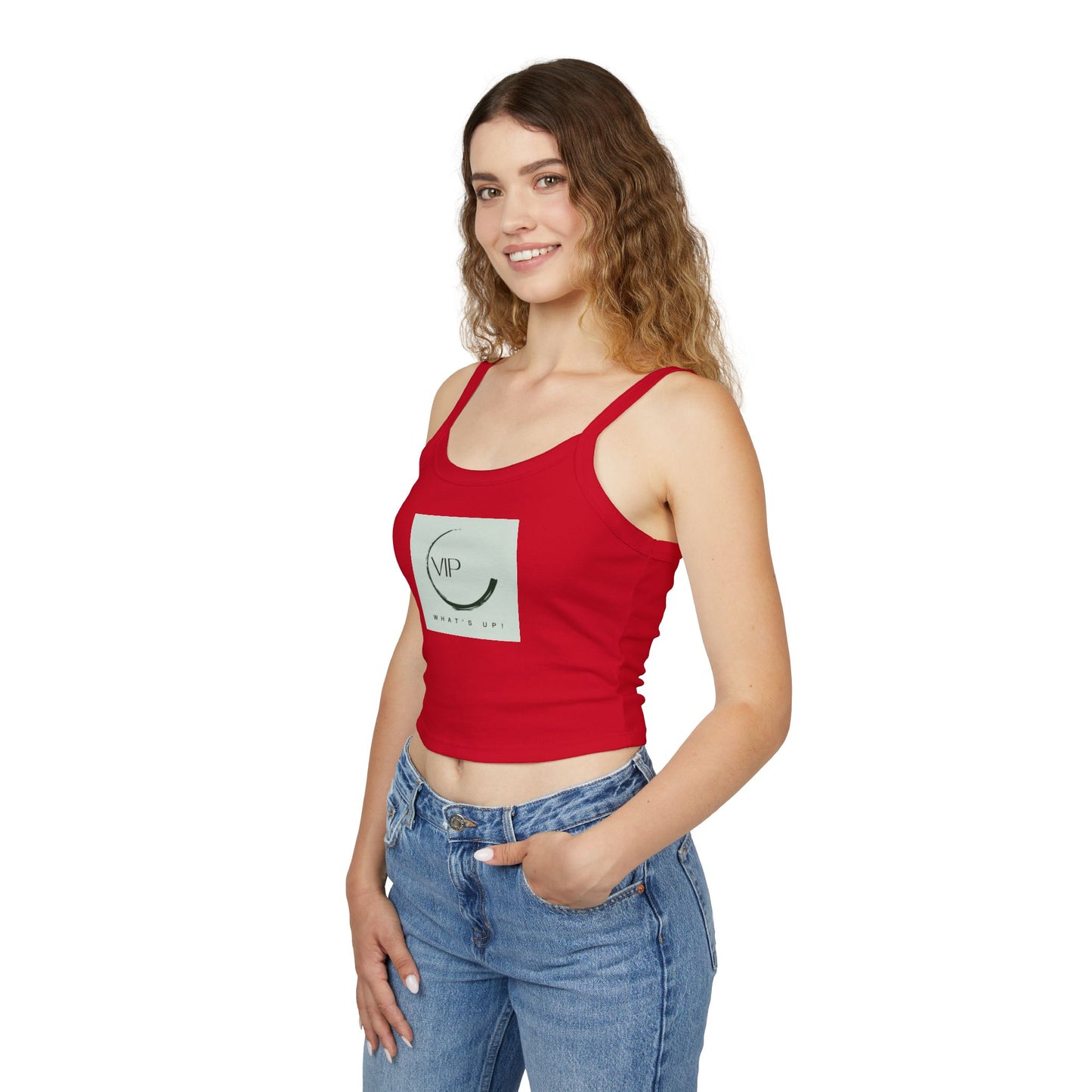VIP Humor Women's Spaghetti Strap Tank Top - Casual Summer Essential