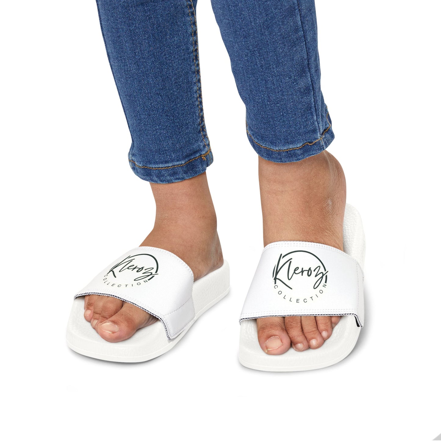Trendy Youth Removable-Strap Sandals with Logo - Perfect for Summer Fun