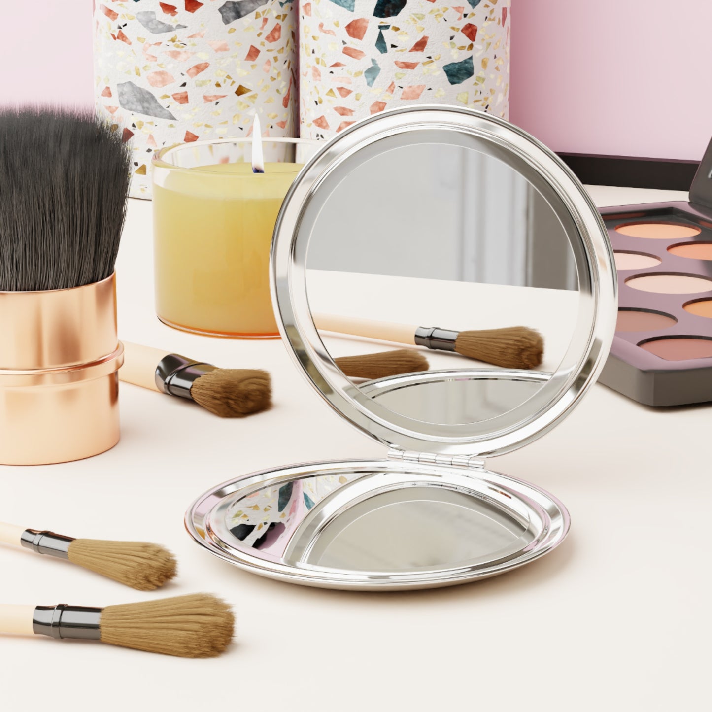 Neroz Collection Compact Travel Mirror - Stylish and Portable Makeup Essential