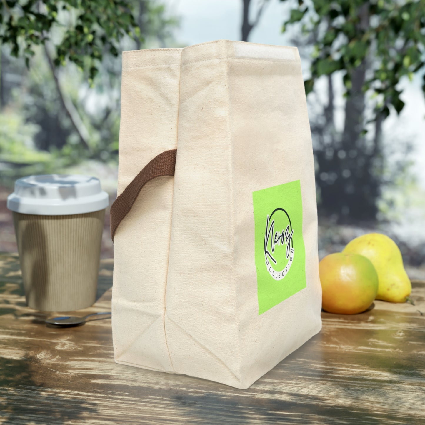 Stylish Canvas Lunch Bag with Strap - Kleroz Collection