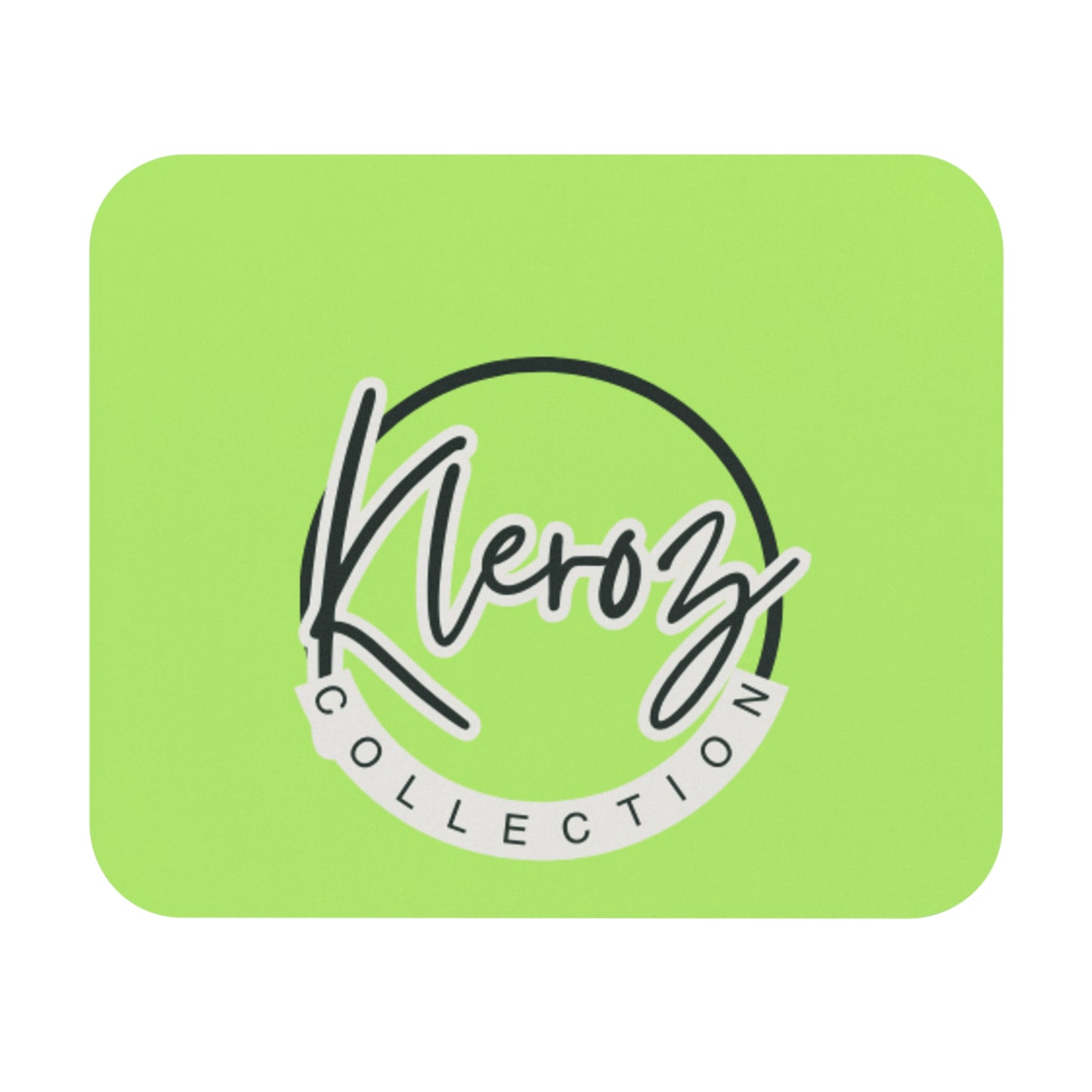 Neon Green Mouse Pad with Kleroz Collection Logo - Stylish Desk Accessory