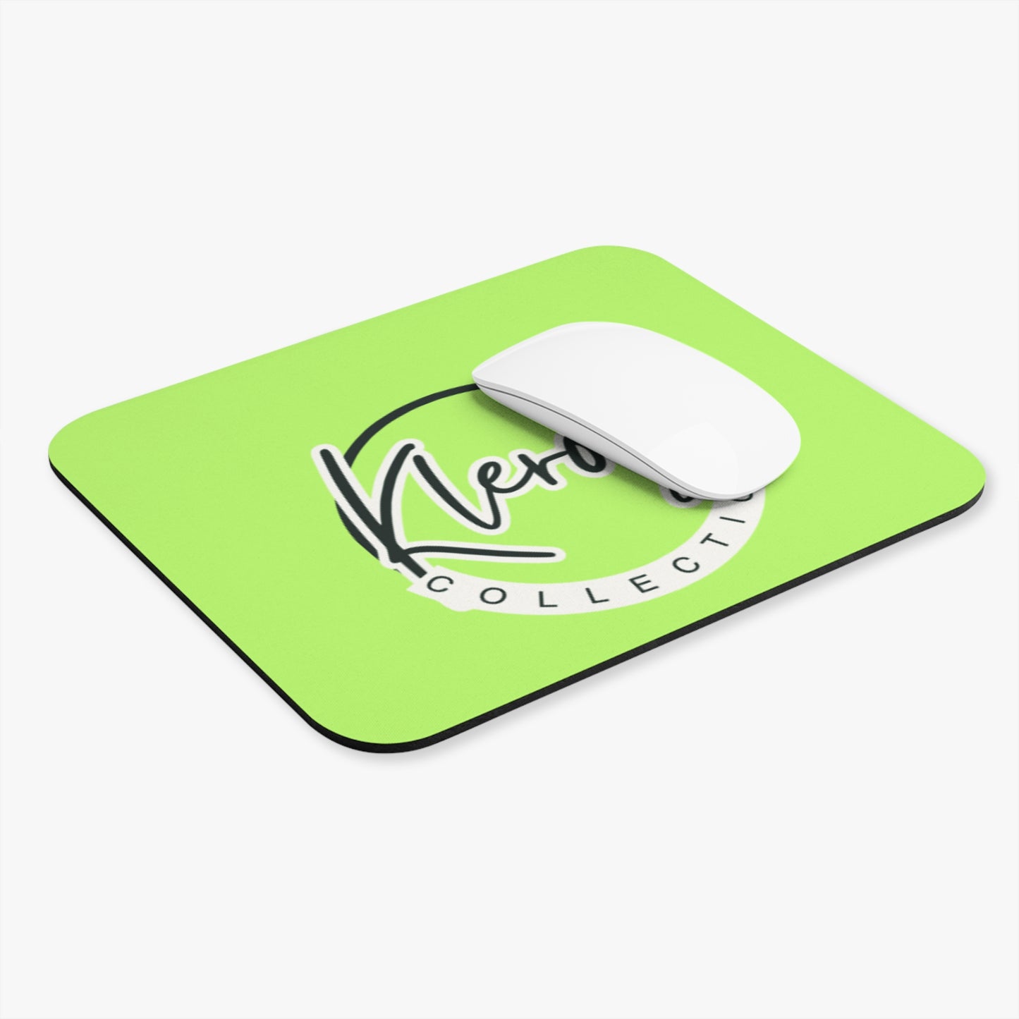 Neon Green Mouse Pad with Kleroz Collection Logo - Stylish Desk Accessory