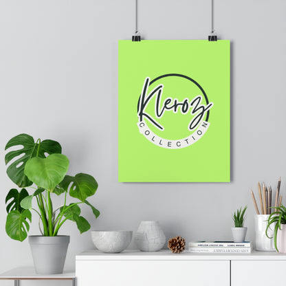 Kleroz Collection Wall Art Poster - Vibrant Green Decor for Home & Office