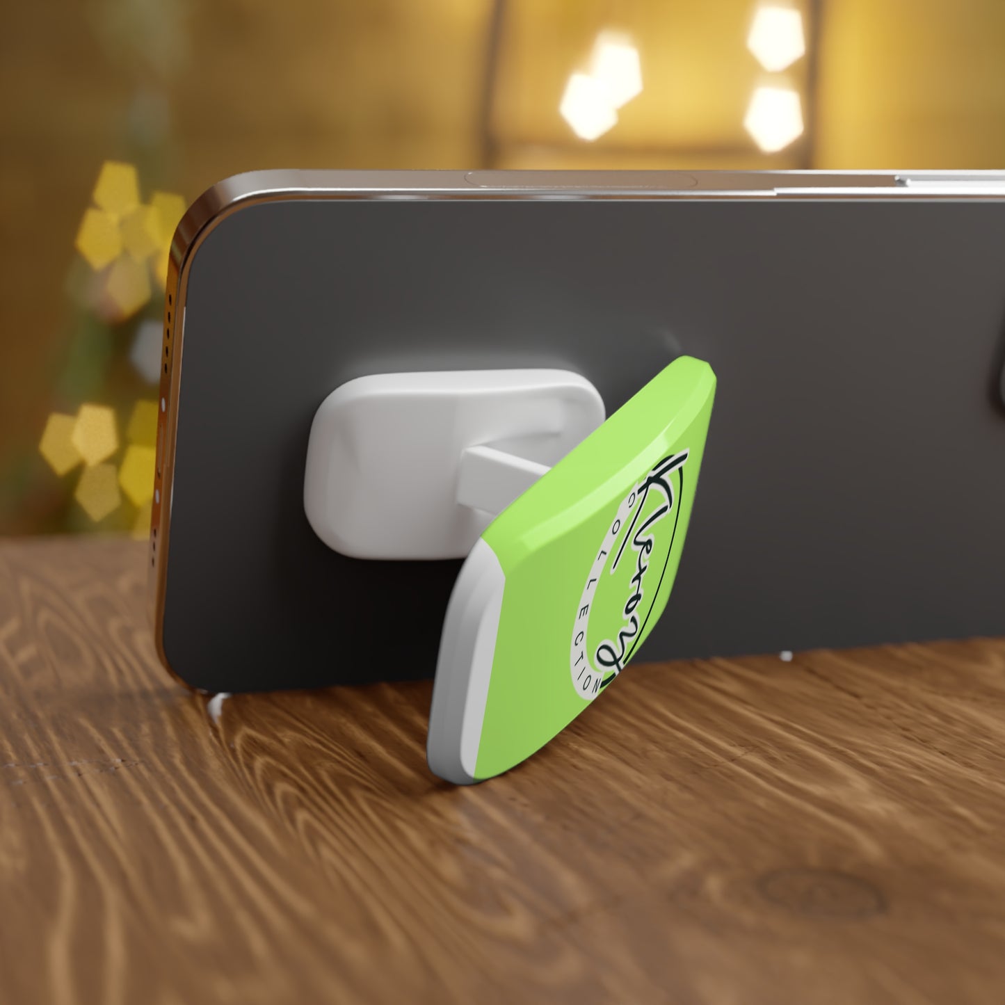 Kleoz Collection Phone Grip - Vibrant Green Click-On Stand for Easy Mobile Use